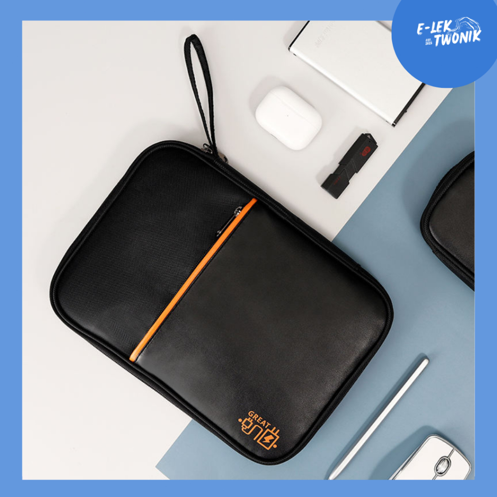 Pouch Tab Ipad Tas Travel Organizer Pouch Multifunctional Storage Electronic Bag - Black