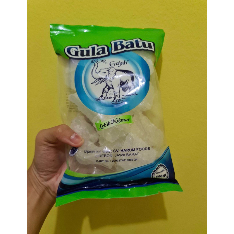 

Gula Batu Kristal Cap Gajah 500Gr Kemasan Supermarket