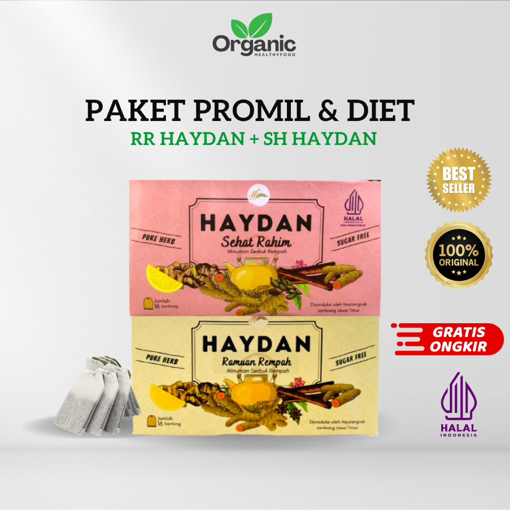 

HAYDAN | Paket PROMIL & Turun BB / DIET | Haid Lancar | Herbal | Ampuh | JSR