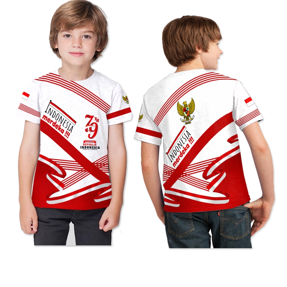 KAOS ANAK LENGAN PENDEK/PANJANG BAJU 17 AGUSTUS ANAK HUT RI 79/KAOS 17 AGUSTUS ANAK SPECIAL