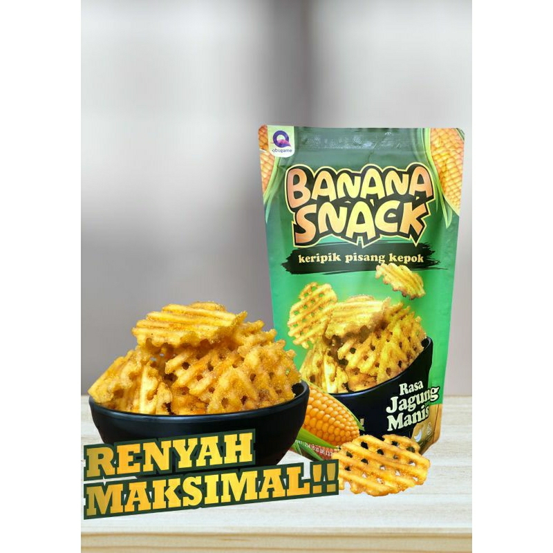 

Banana Snack Rasa Jagung Manis/Snack Sehat/Cemilan/Snack/Kripik pisang,