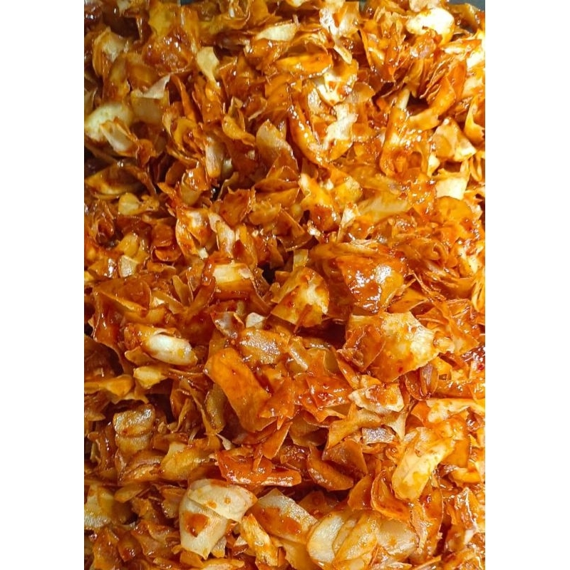 

kripik ubi pedas asam manis per 1/2kg