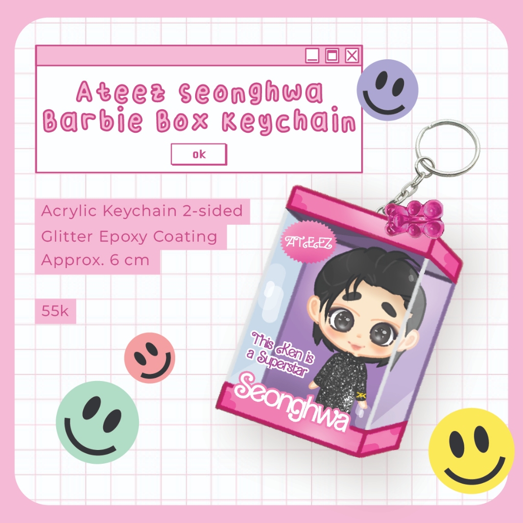 Ateez Seonghwa Barbie Box Keychain | Fanmerch ATEEZ