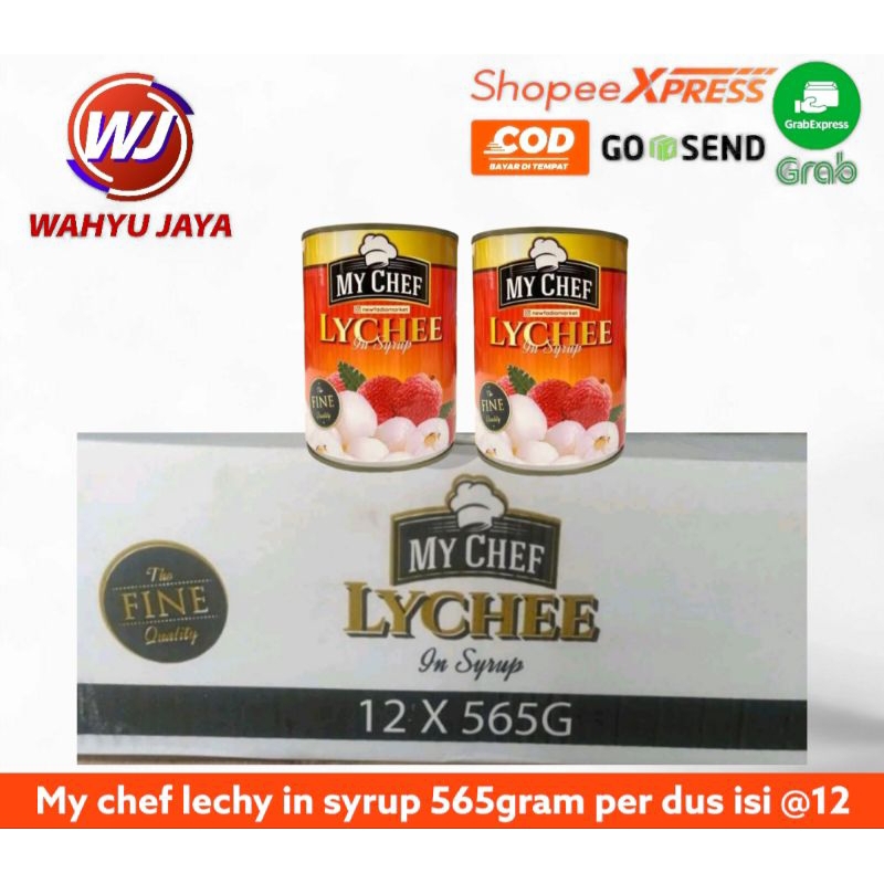 

my chef lychee in syrup per dus isi @12