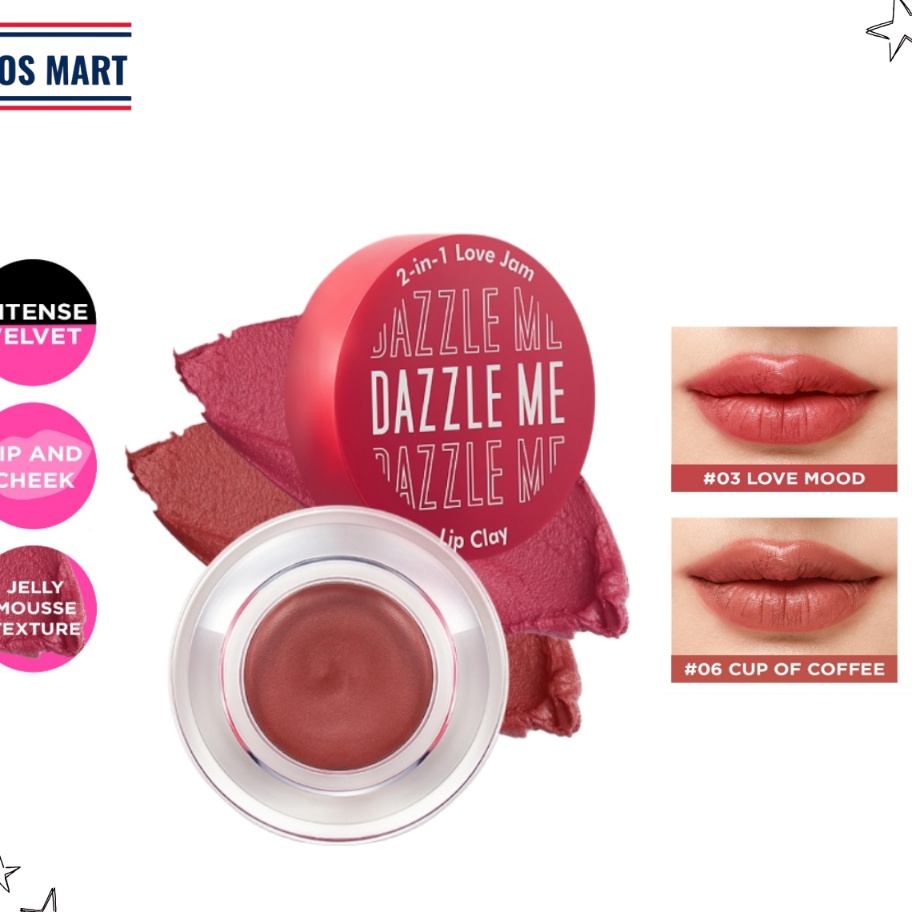 Dijamin Ori Dazzle Me 2 in 1 Love Jam Lip Clay  Lip Cream  Lip Matte  Lipstick  Lip Tint