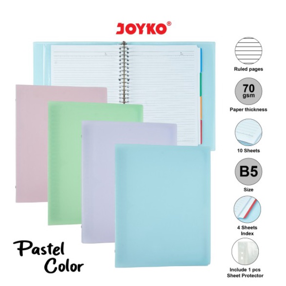 

KODE C13N Binder B5 Warna PASTEL Joyko B5MHPT143