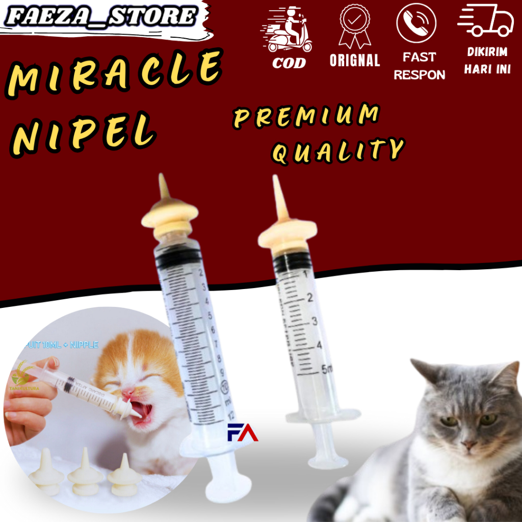 Miracle Nipple Dot Bayi Kucing Spuit Dot Kucing Dot Susu Bayi Kucing Dot Hewan Peliharaan Susu Kucin