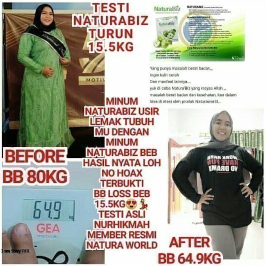 NATURABIZ minuman pelangsing dan pemutih badan bpom  aman ampuh cepat original 100%