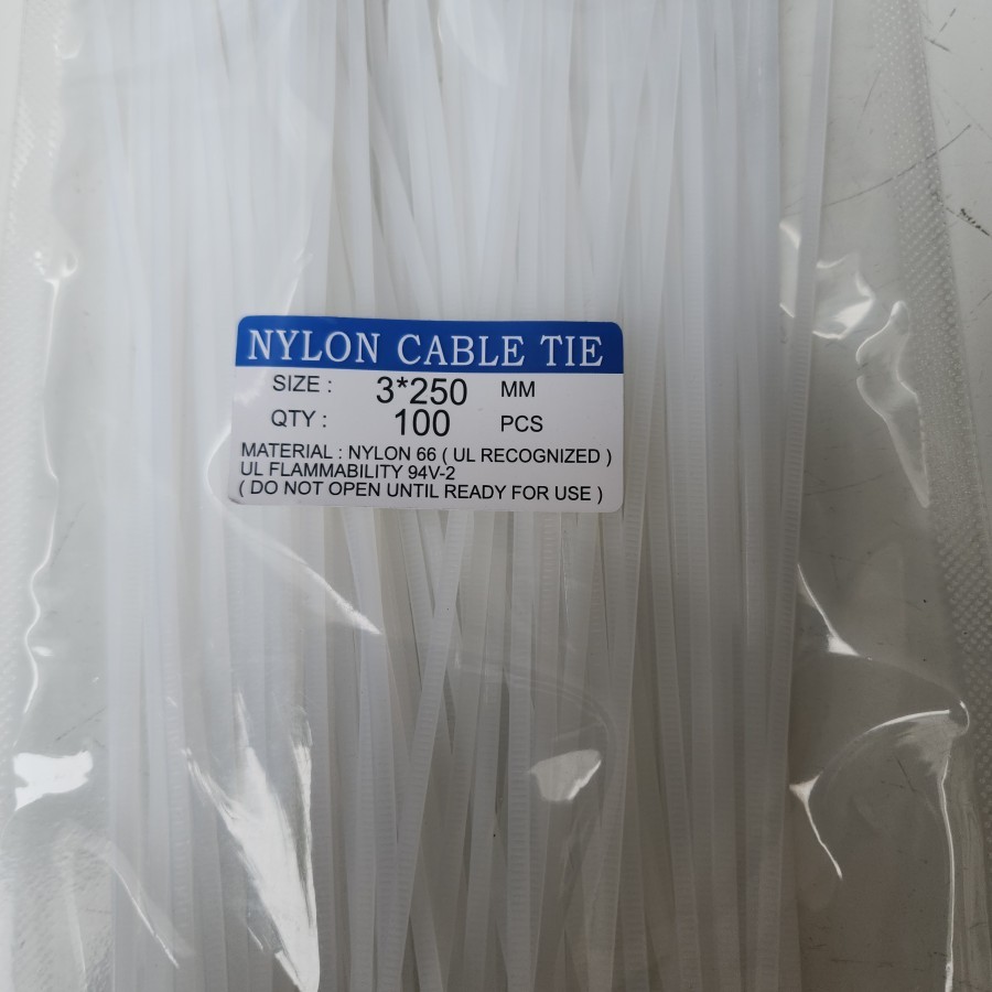 

tali ties I kabel ties 3x250mm panjang 25cm isi 100pcs