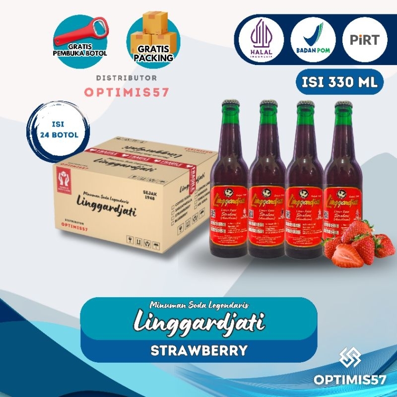 

[INSTANT] LIMUN LINGGARDJATI STRAWBERRY | 24 BOTOL 1 DUS | MINUMAN SODA JADUL 1948
