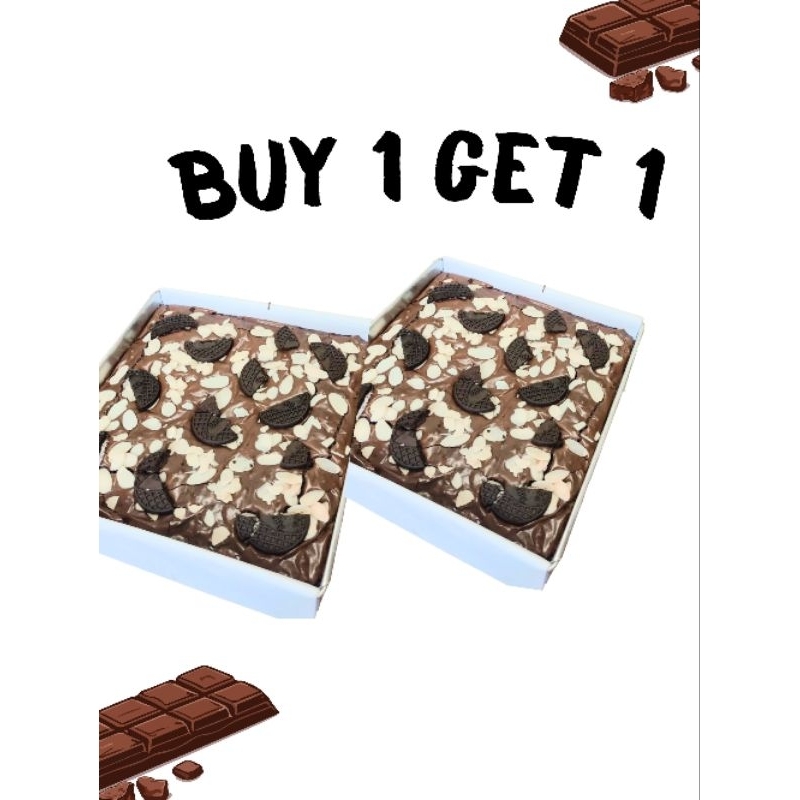 

(BUY 1 GET 1) Fudgy Brownies Chocolate Panggang | Brownies Sekat | Brownies Bites Bucket 16oz & 26oz | Brownies 20*10 | Brownies 20*20 | Pie Brownies