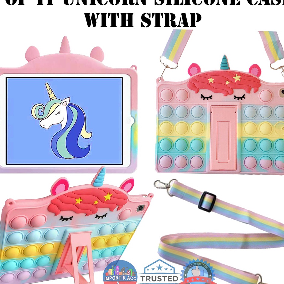Terjangkau iPad Mini 1 2 3 4 5 6 iPad 5 6 7 8 9 iPad Air 1 2 Pro 97 Pop It Unicorn Silicone Soft Cas