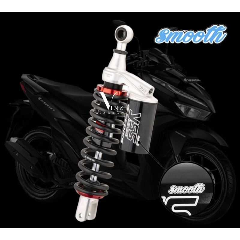 Shock YSS G Plus Smooth Black Vario 125 / Vario 150 / 330 Mm // Shock YSS Vario 150 125 G Plus Black