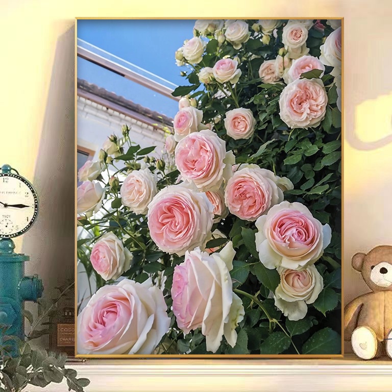 

ReadyFlower Paint By Number 4x5cm DIY Paint Kit with Frame Digital Painting Landscape Flower series ART L3U1