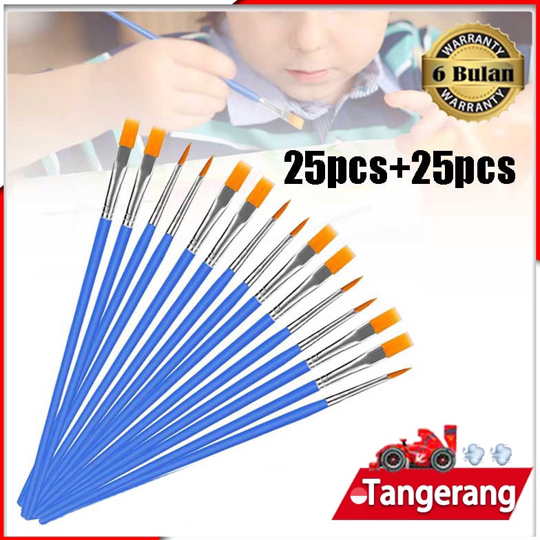 

5pcs Kuas Lukis Set Paintbrush Paint Brushes Flat Artist Paint Brush ART X1K8