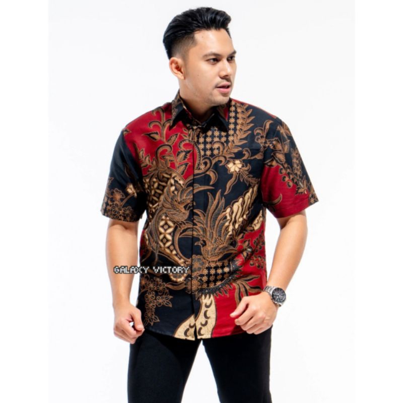 Batik Pria Baju Premium Batik Lengan Panjang Bj Bj Atasan Bapak Kerja Kantoran Kemejs Pria Kemeja Ba