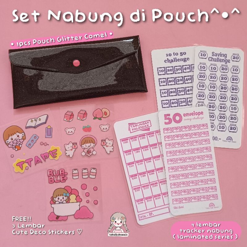 

SET NABUNG DI POUCH / POUCH TABUNGAN UANG / POUCH PENYIMPANAN UANG
