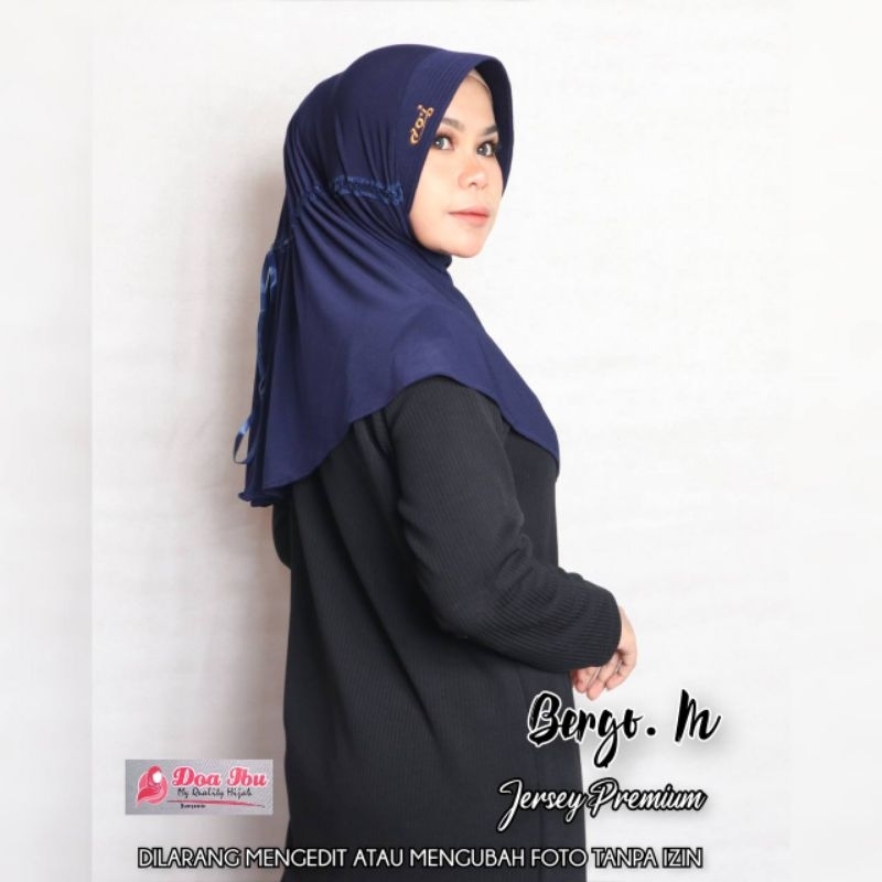 HIJAB SPORTY RABBANI ORI DOA IBU / JILBAB BERGO RABBANI DOI / SERUT BELAKANG DOA IBU / COD