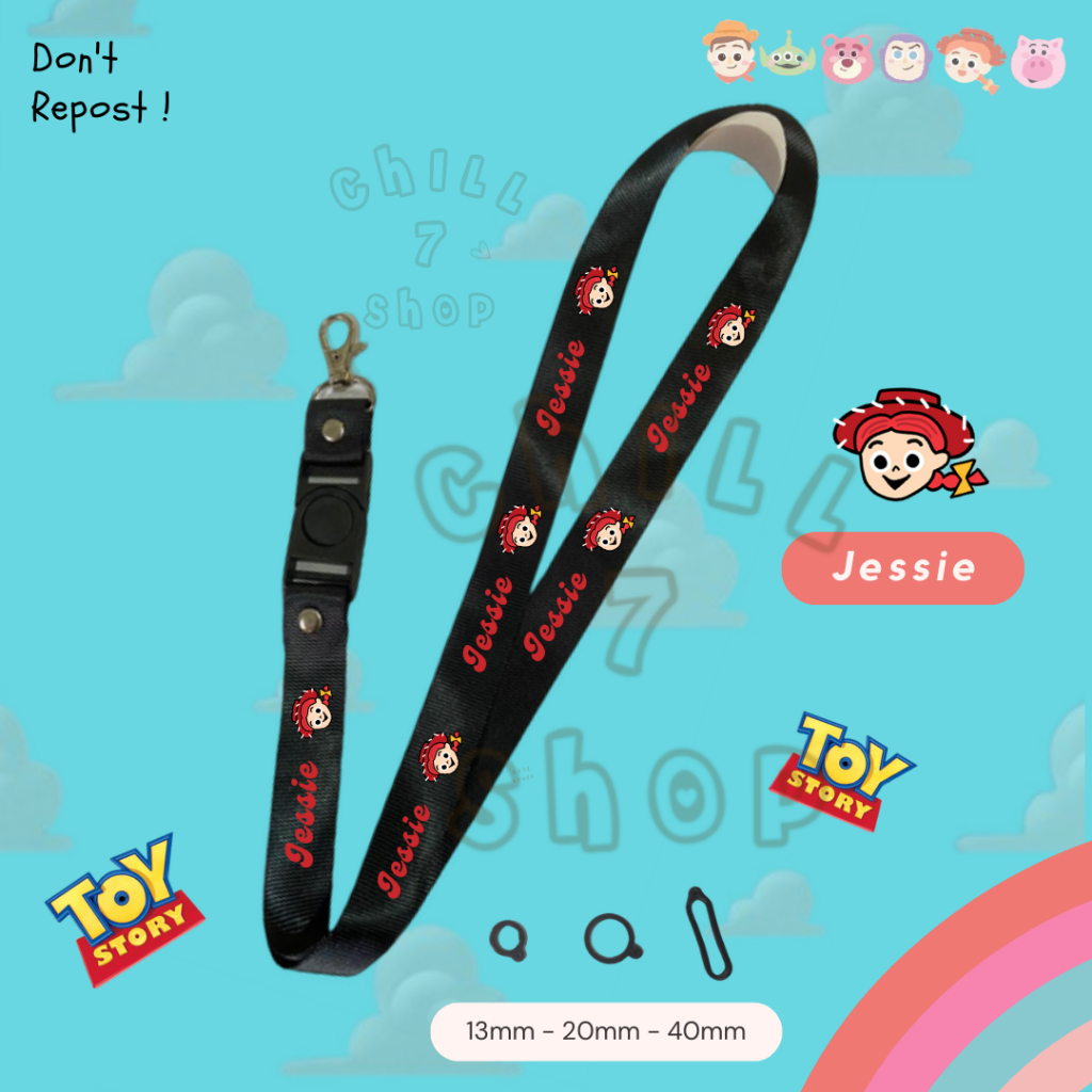 

Lanyard Toy Story Jessie Woody BuzzLightyear Lotso ID Card Custom Kartun Tali Gantungan Pods Name Tag Kartu Nama