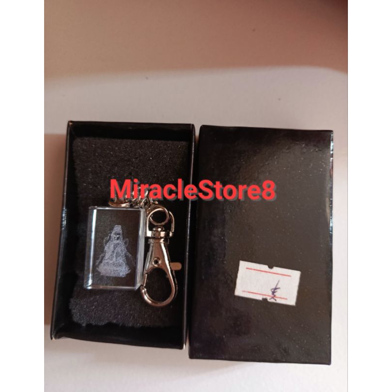 Gantungan Kunci Kubus Kaca Dewi Kwan Im