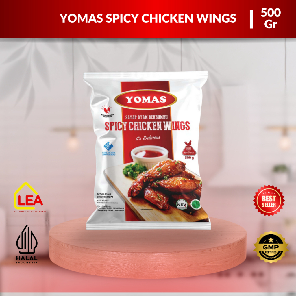 

Yomas Spicy Chicken Wings 500gr / Sayap Ayam Pedas