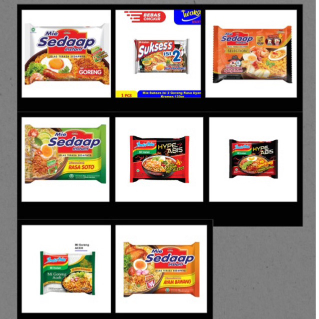 

SEDAP INDOMIE Mie instan All varian