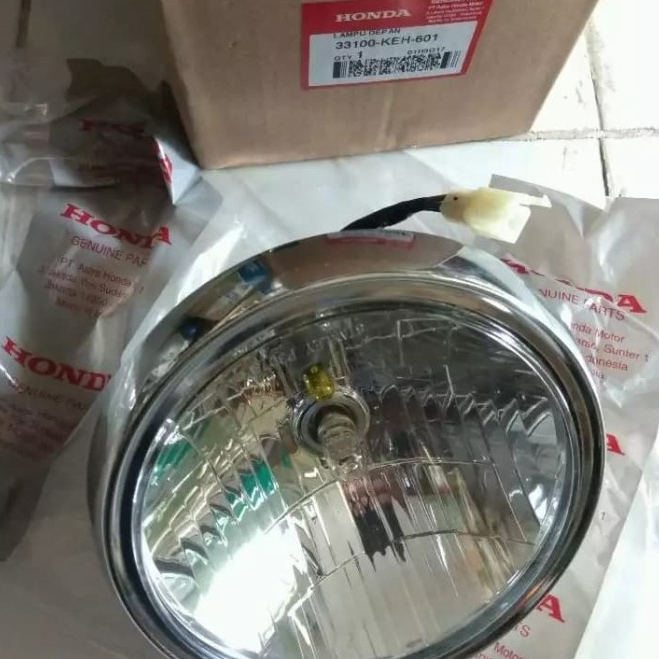 LAMPU DEPAN / HEADLIGHT ASSY PLUS SOCKET & BOHLAM MEGAPRO PRIMUS [33100-KEH-601]