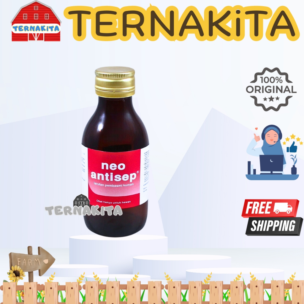 NEO ANTISEP 120 ml - Desinfektan Hewan Ayam Sapi Kandang Lingkungan Iodine Anti Gumboro IBD