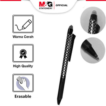 

PALING MURAH M&G Cetek Erasable Pen Gel Pen Pulpen Gel Warna Hitam 0.7mm Pena tinta hitam yang dapat dihapus