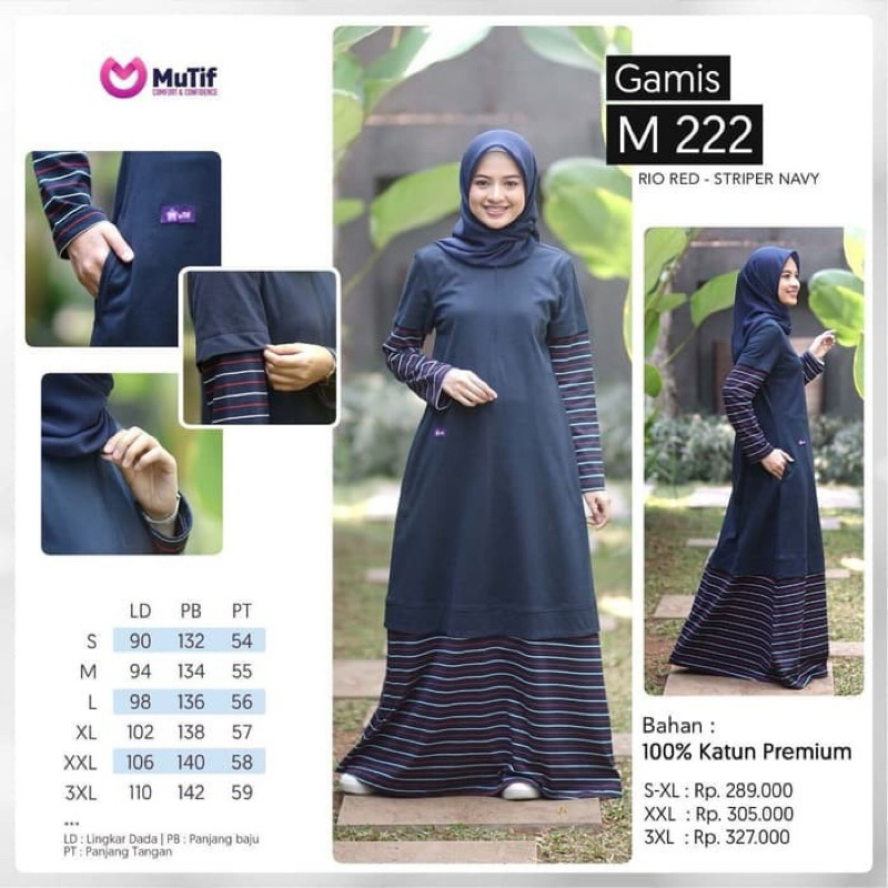 MUTIF GAMIS 222 229 Gamis Mutif Bahan Kaos