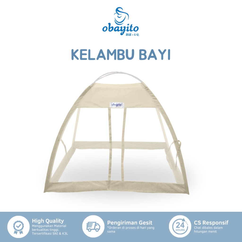 Obayito Kelambu Bahan Kain Kelambu + Waterproof Terbaik