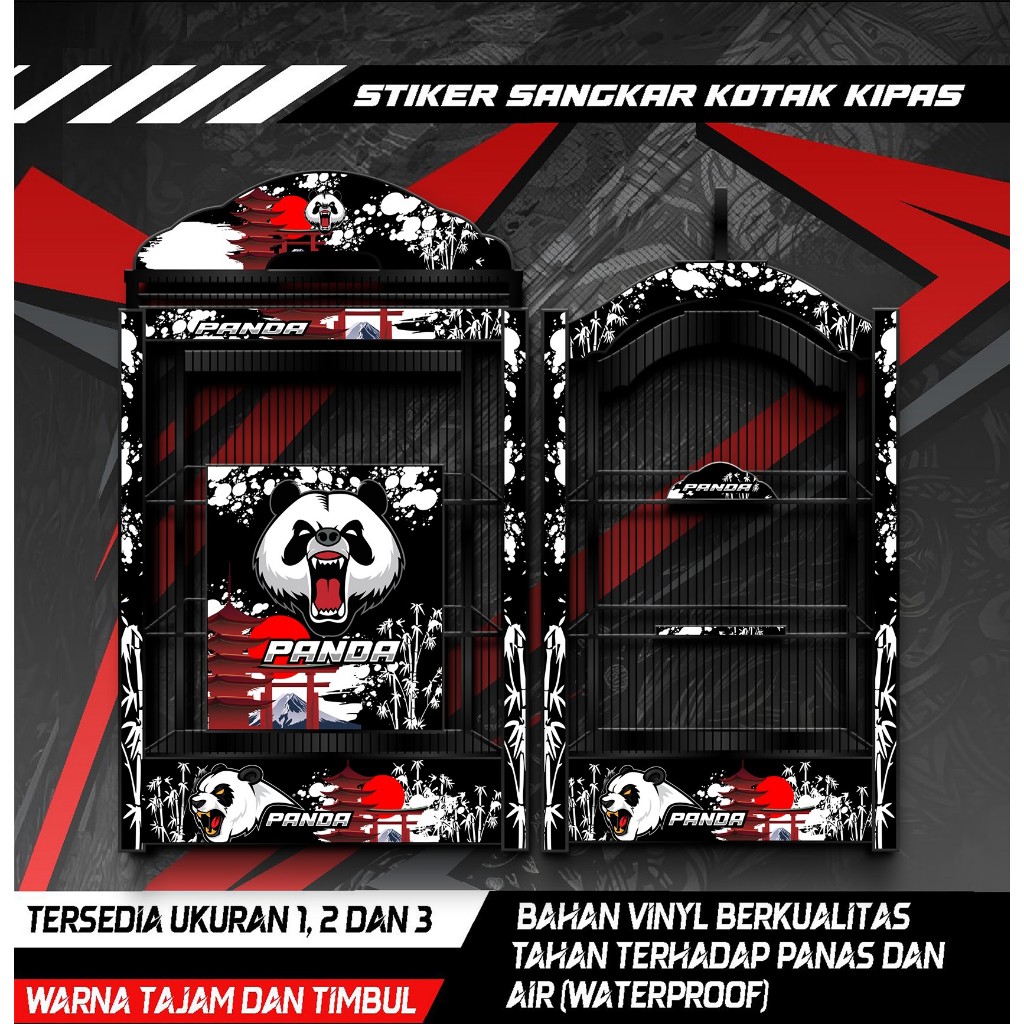 

Stiker Decal Sangkar Burung Kotak Kipas, Kacer, Kenari, Cucak Ijo, Desain Panda, COD, Anti Air