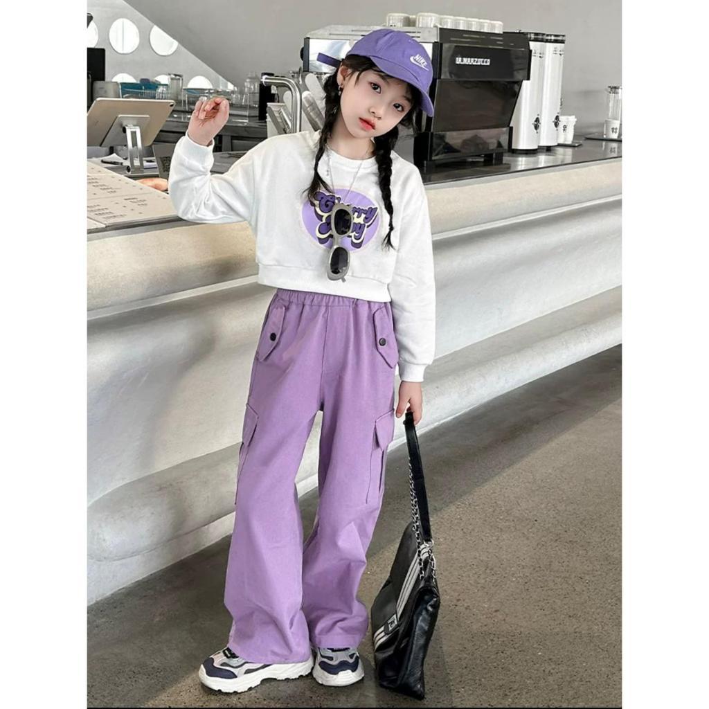 Oneset Cargo Anak Perempuan | Setelan Cargo Anak Perempuan | Setelan Anak Korean Style | Baju Anak I