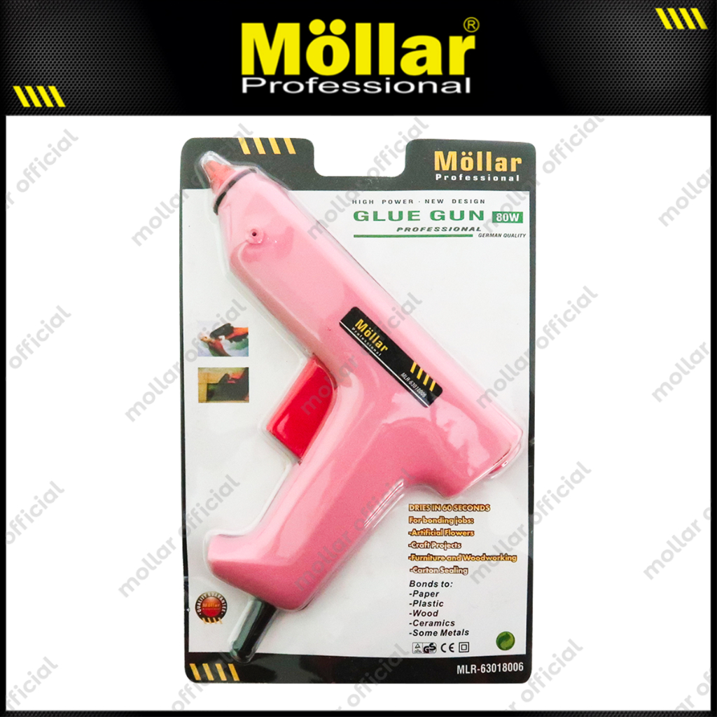 Glue Gun Mollar 63018006 Alat Lem Tembak Besar 80 Watt - Pink