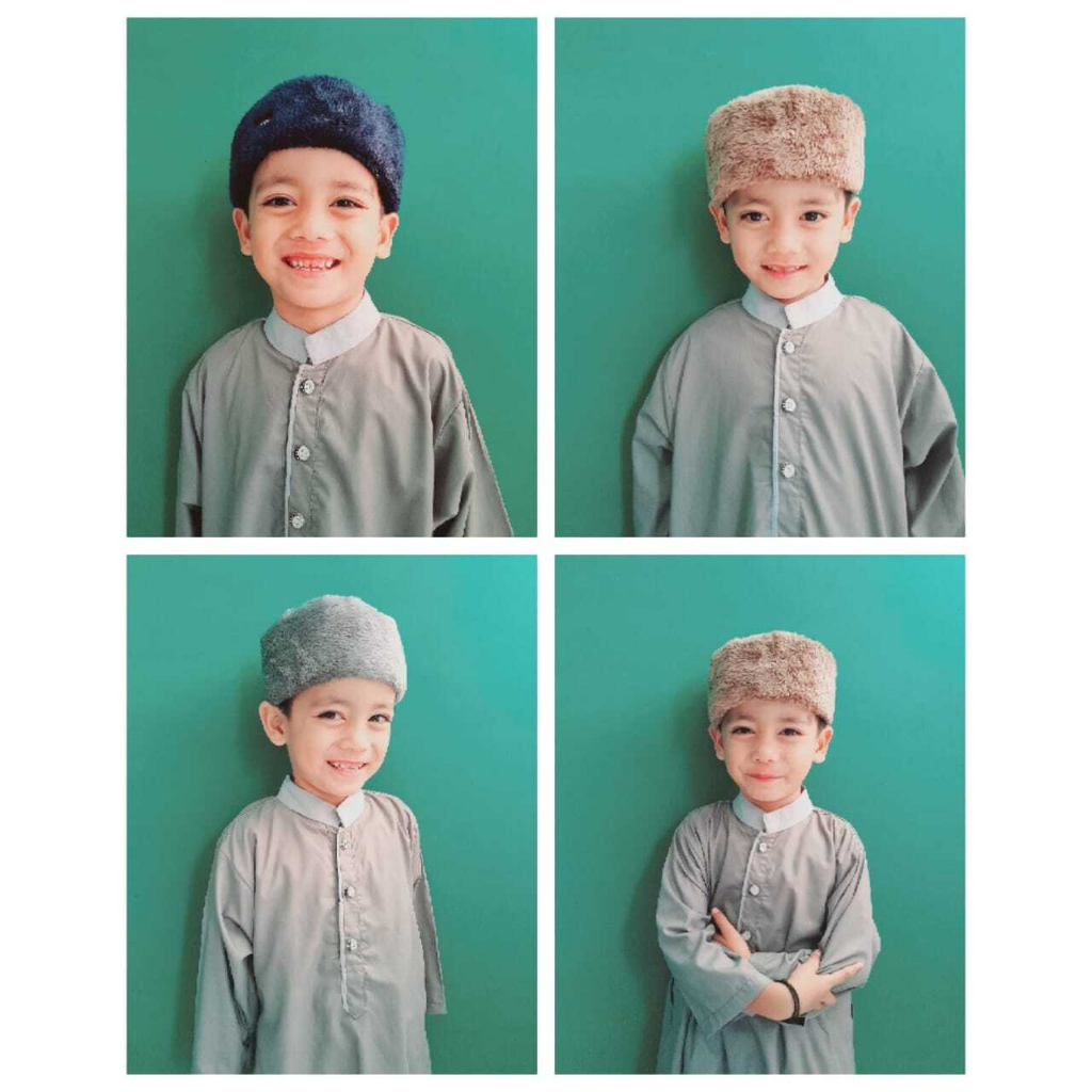 TERBARU PECI ANAK BULU RUSIA PECI ANAK HITAM SONGKOK GAUL COD