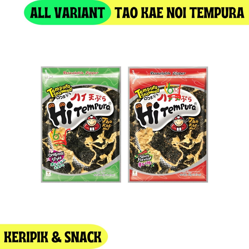 

Taokaenoi Tempura Keripik Rumput Laut Kemasan Besar All Variant