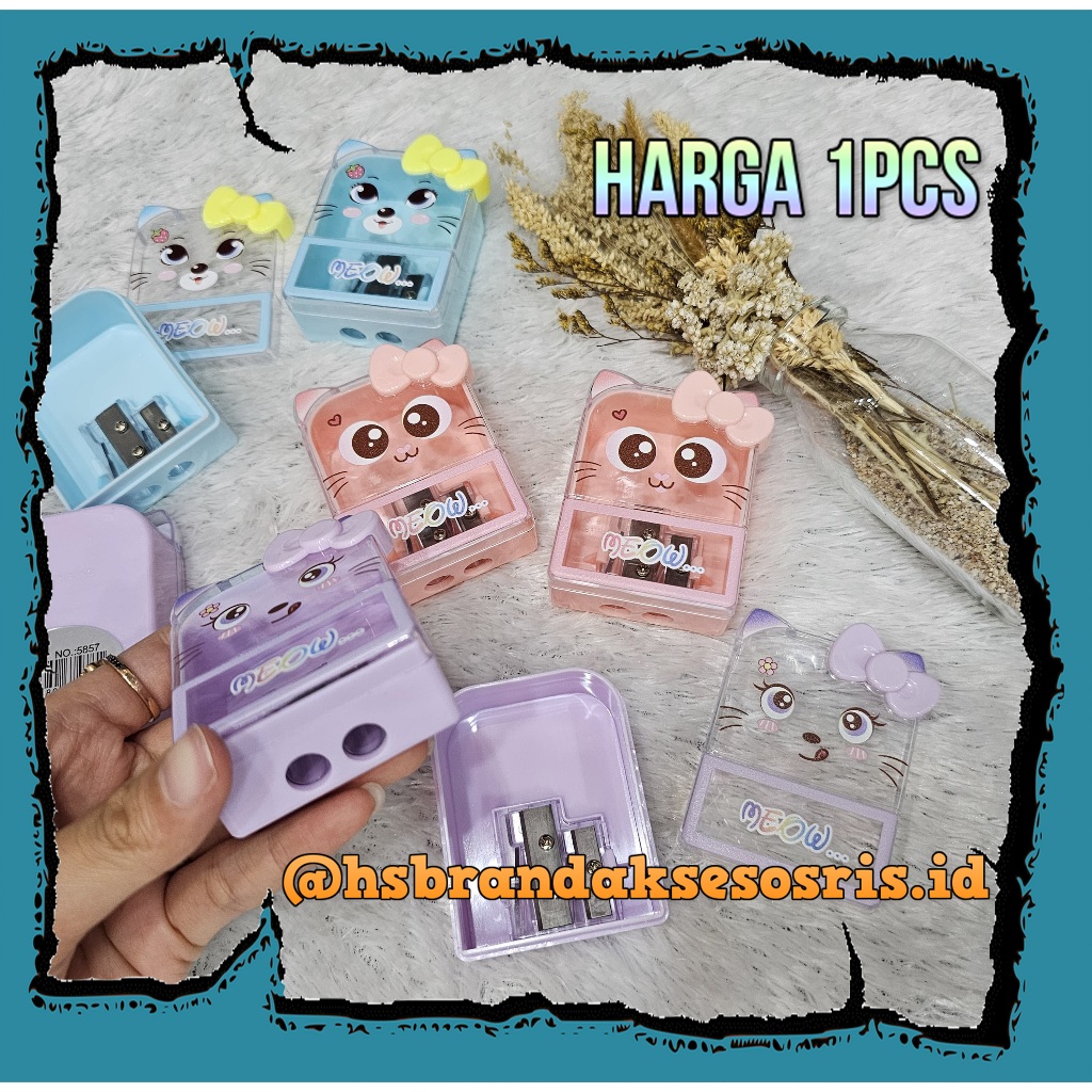 

RAUTAN PENSIL / SERUTAN PENSIL 2 LUBANG / SERUTAN PENSIL LUCU /RAUTAN PENSIL 2 IN 1 MODEL KITTY / PENSIL SHAPRENER STR-5868