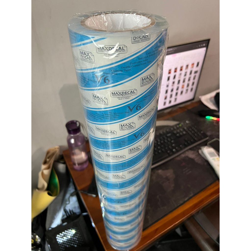 [60 CM] MAXDECAL BLUE Masking Transfer / Clear Application Tape Biru [ROLL]
