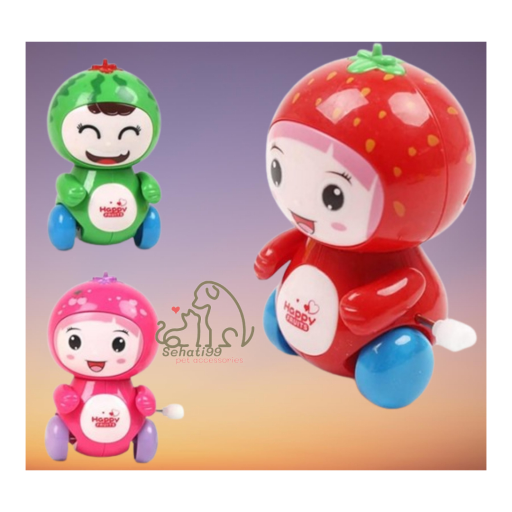 Mainan Edukasi Anak Wind Up Boneka Buah/ Mainan Anak Boneka Buah Lucu