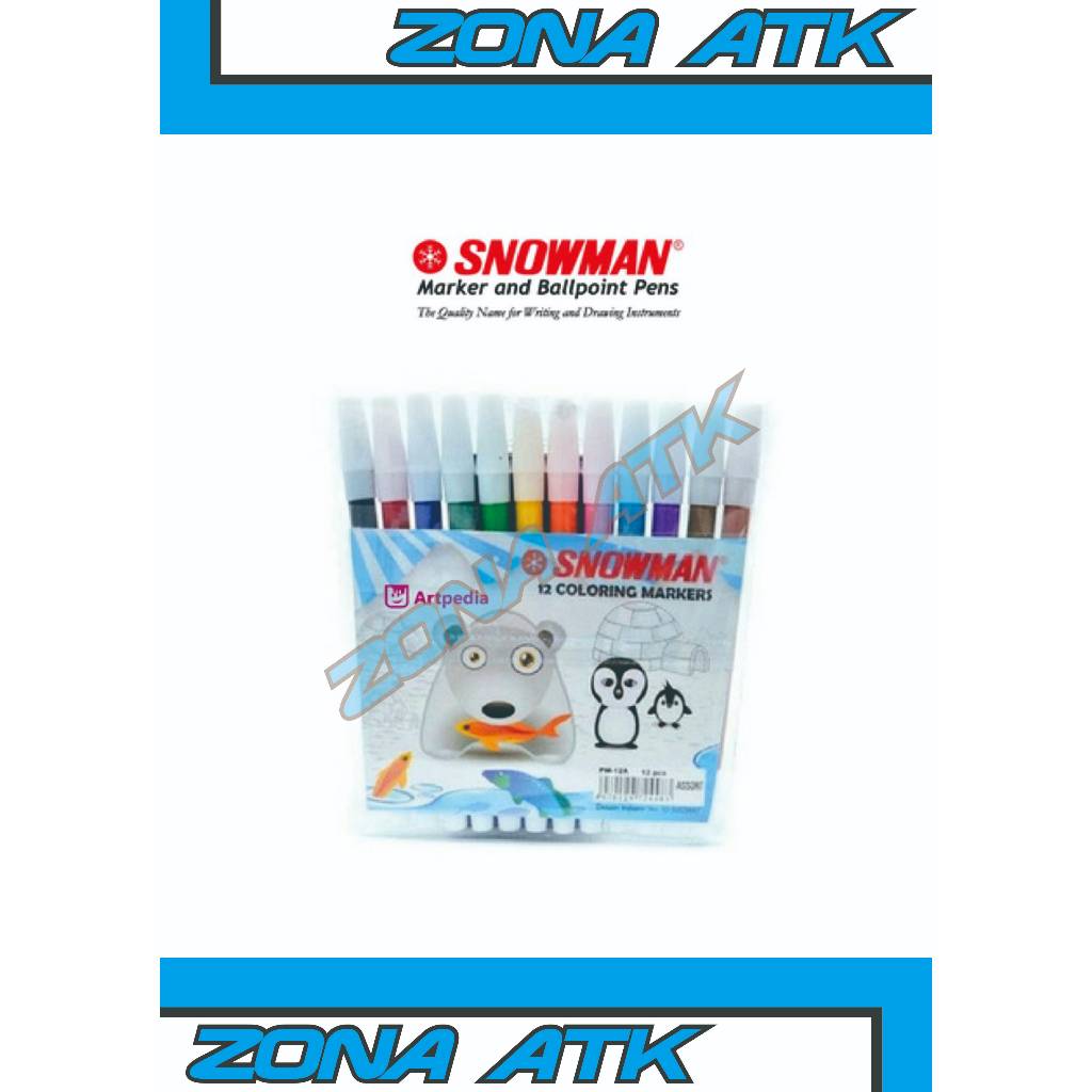 

ZonATK | Spidol Snowman 12 Warna | Spidol Snowman