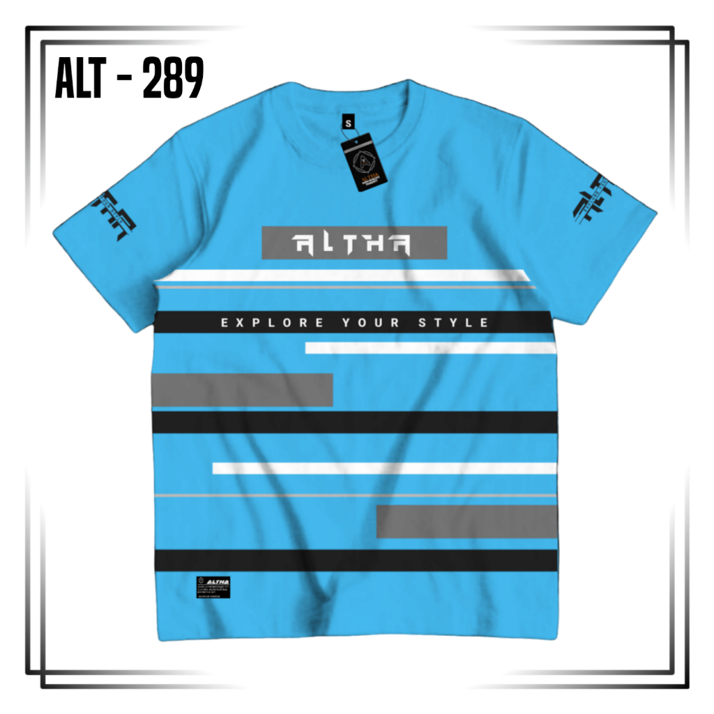 KAOS DISTRO ANAK LAKI-LAKI ALTHA CODE ALT 289 BIRU MUDA GARIS || BAJU ANAK LAKI-LAKI 1-12 TAHUN (COD