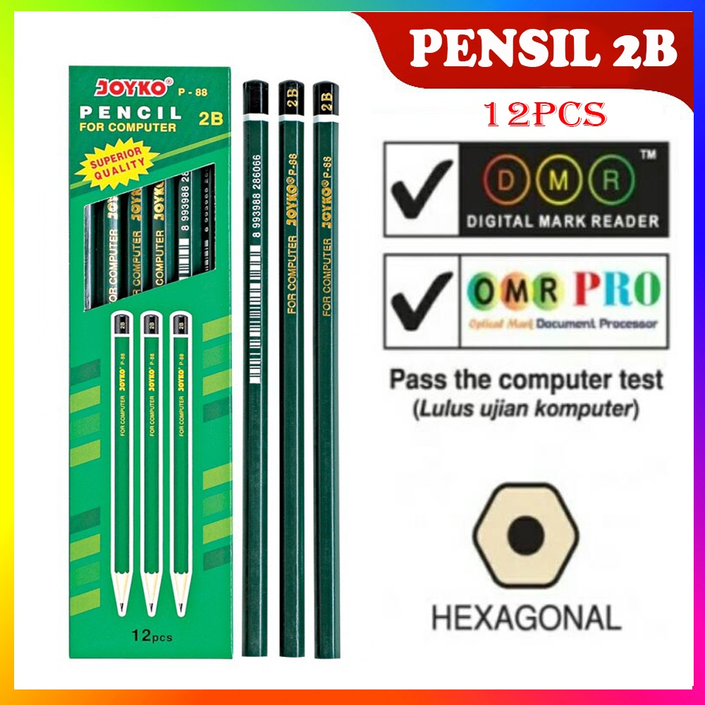 

Pensil 2B Joyko Hijau P - 88 Isi 12 Pcs