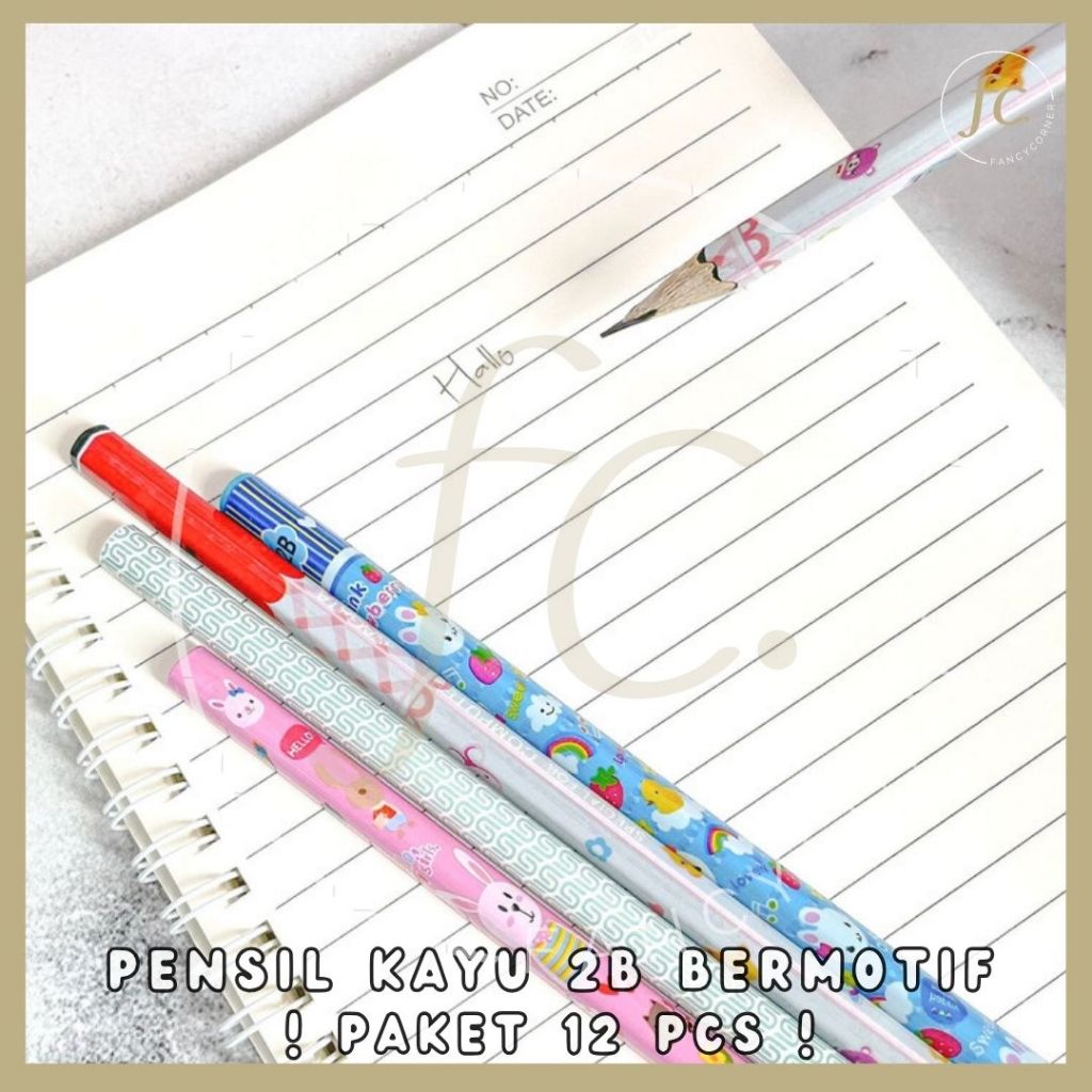

PAKET GROSIR 12 PCS Pensil Kayu Grafit / Graphite Wooden Pencil 2B Warna Warni Motif Kartun Kelinci PS-1253 Alat Tulis Anak Ujian Sekolah Kuliah Warna Pastel Harga Grosir Ready COD