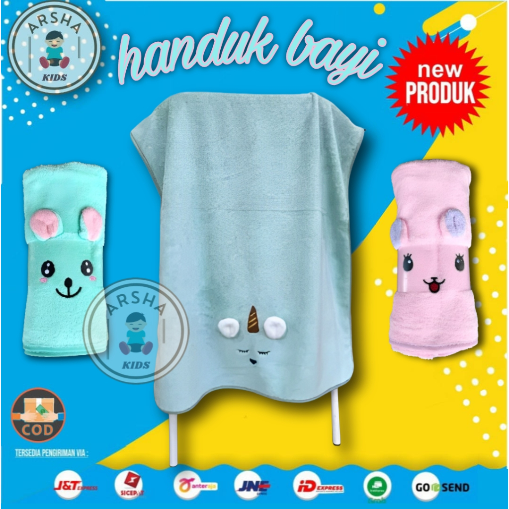 Handuk bayi lembut baru lahir handuk bayi newborn anduk bayi baby baru lahir peralatan mandi bayi