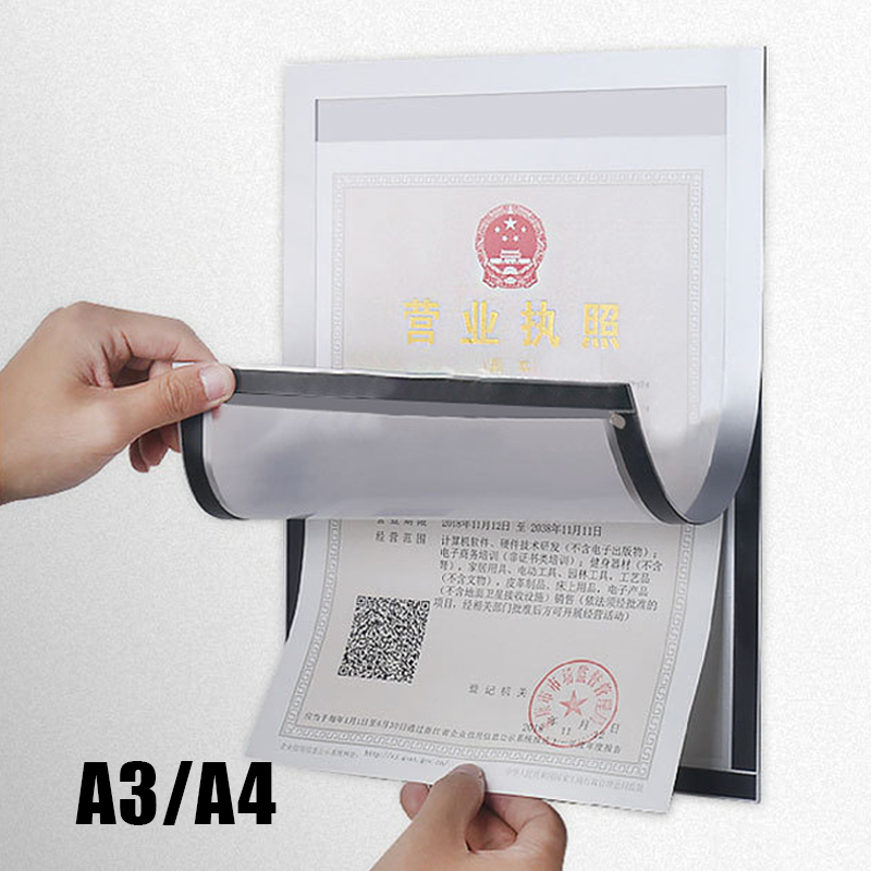 

A3 A4 Tempat Brosur Magnet / Tempat Poster Dinding / Sign Holder Magnetic