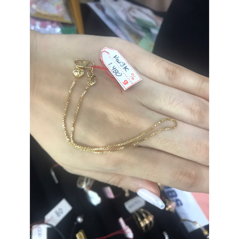 Perhiasan Gelang Kaki Emas Asli kadar 420% 9K