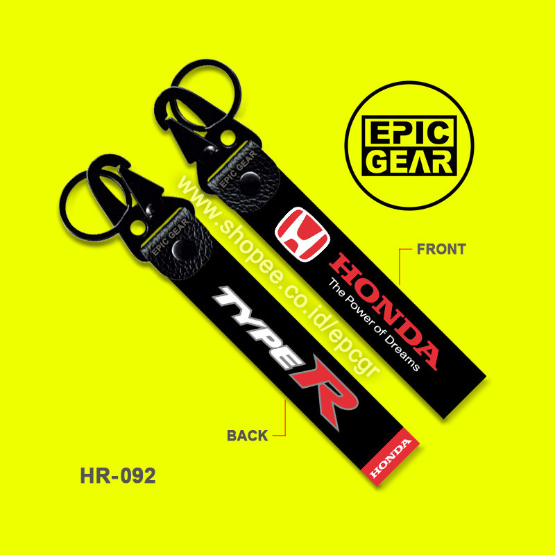 HIGH QUALITY GANTUNGAN KUNCI MOBIL HONDA TYPE R PREMIUM KEYCHAIN STRAP KEY CHAIN RING HOLDER LANYARD