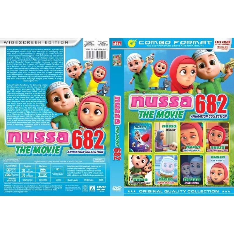Kaset Koleksi 8 Judul Film Nussa Rara The Movie Terbaru-Disc kaset Film Edukasi Anak Nussa Rara Epis