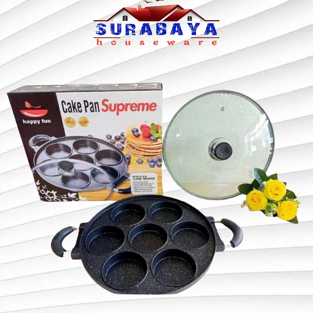 Cetakan kue 7 lubang datar Happy Fun dan 8 Hole 8 Lubang Datar Cake Pan 7 HOLE DATAR Cetakan Martaba