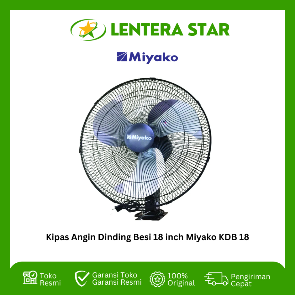 Kipas Angin Dinding Besi 18 inch Miyako KDB 18
